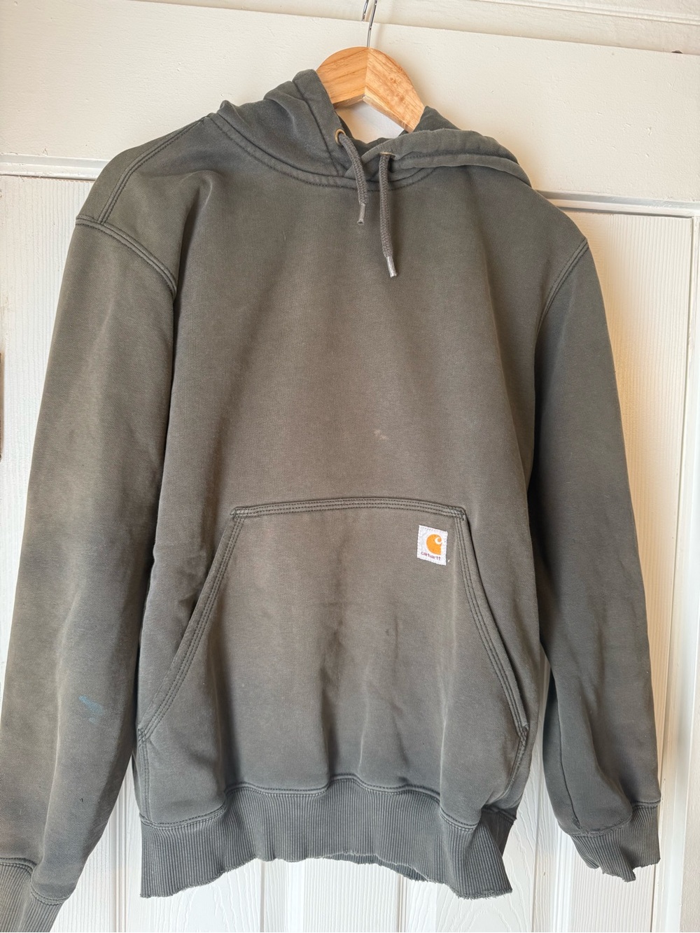 Carhartt Olive Hooded Work Sweatshirt